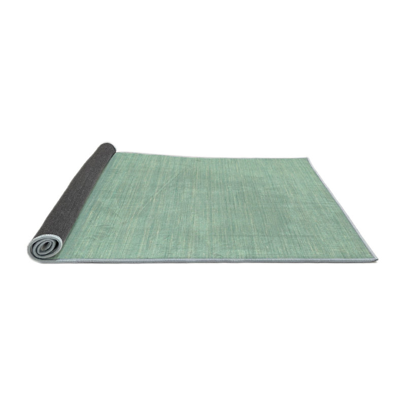 Tapis de zone vert contemporaine, Rond 8 pi x 8 pi