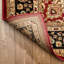Romulus Power Loom Red/Beige/Black Medallion Kashan Rug-16786983