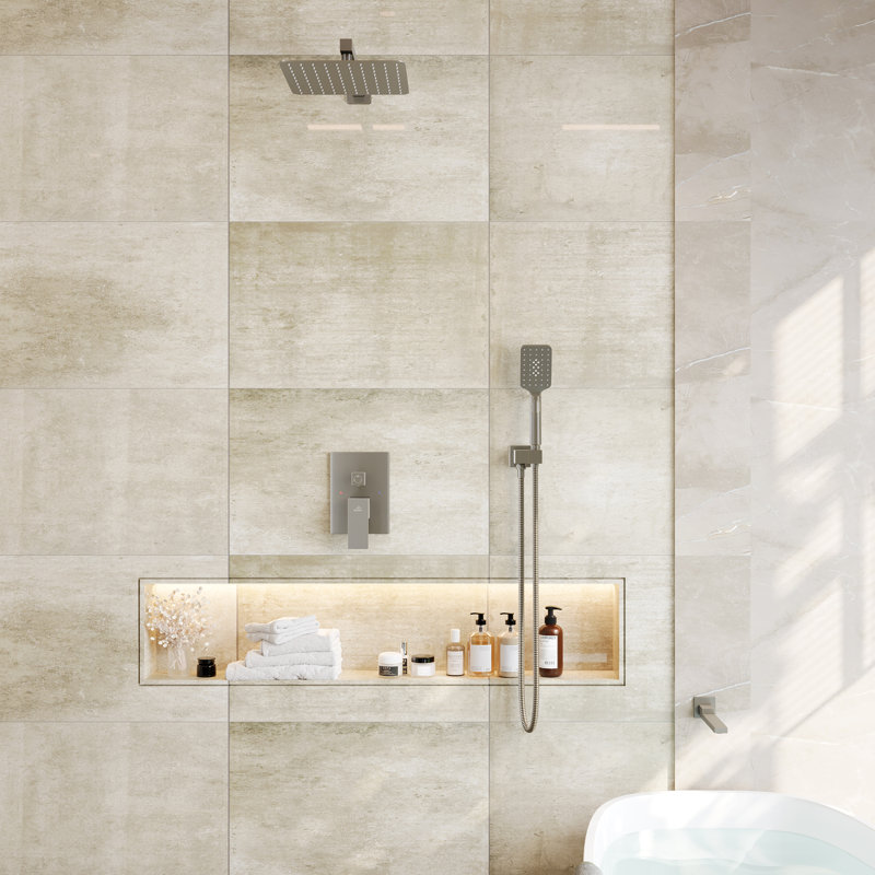 Shower Faucets & Systems All-In-One Kit with Rough in-Valve, Brushed Nickel