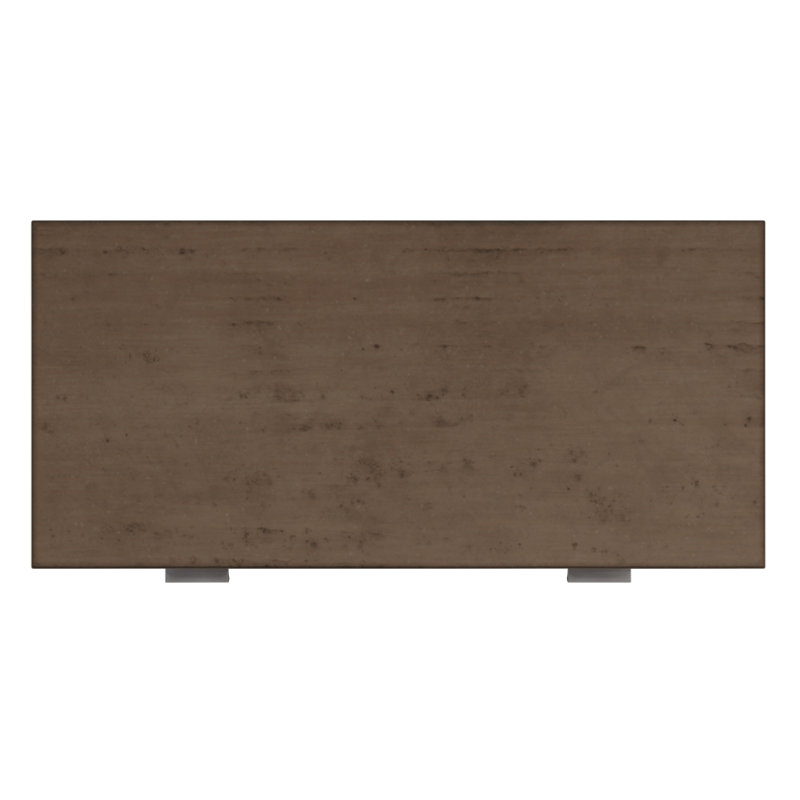 Commode 5 tiroirs Organic Living avec sculpture en roseau et base en nickel bruni