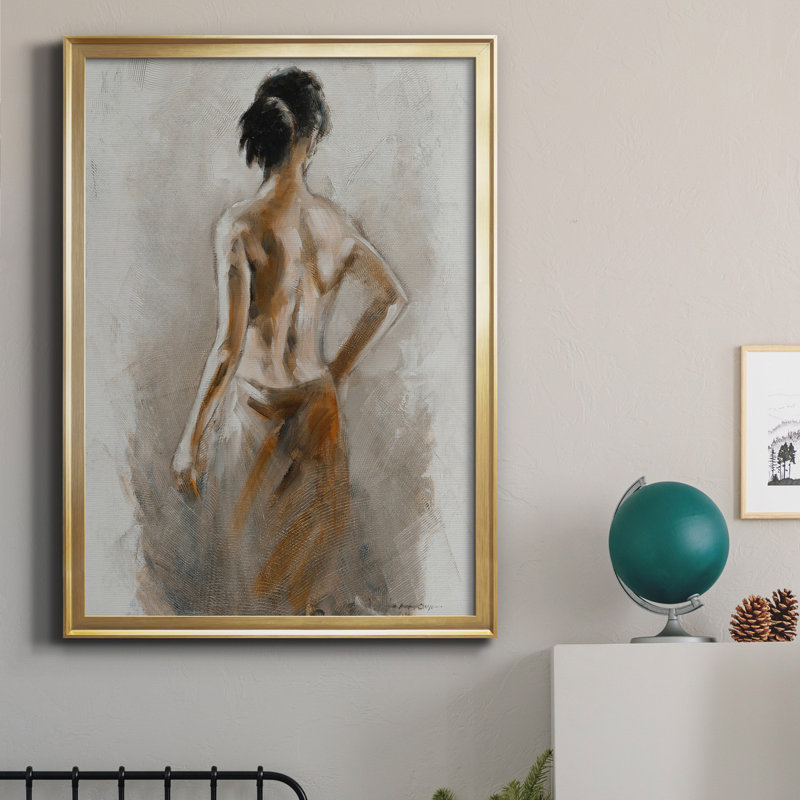 Spa Moment - Peinture sur toile encadrée, H 26,5 po x l 36,5 po x P 1,5 po, Or