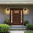 21"(H) 2-Pack Outdoor Wall Lantern Light – Modern Black Metal & Clear Glass Sconce For Porch, Patio, And Garden Lighting (Bulb Not Included)