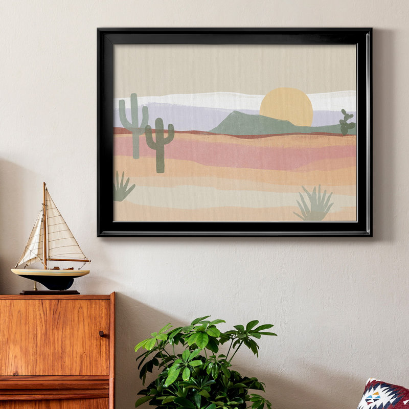 Cactus Plateau I, toile encadrée de qualité supérieure - prête à être accrochée, H 26,5 po x l 36,5 po x P 1 po