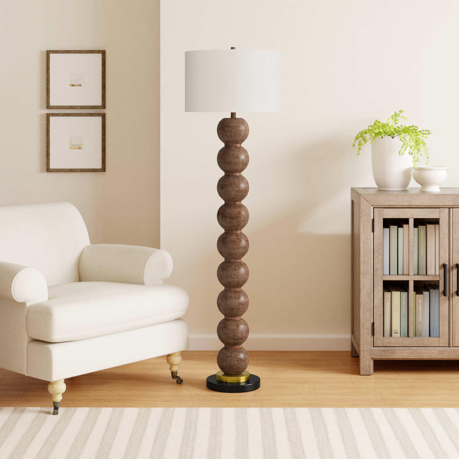 Kee 62'' Floor Lamp, Brown