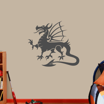 Décalcomanie murale dragon mascotte
