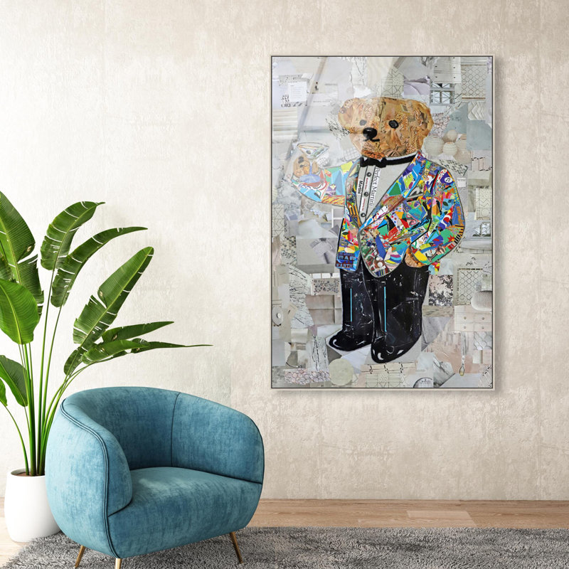 Oliver Gal Tall Elegance by Katy Hirschfeld Animals - Framed Acrylic Glass Wall Art, 54" H x 36" W, Silver