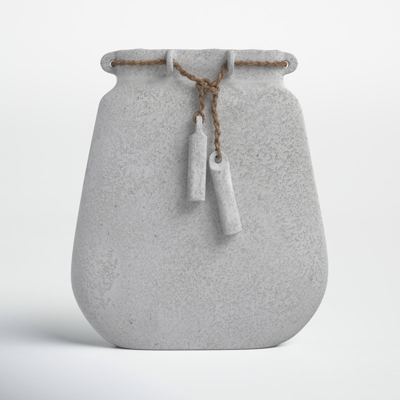 Vase with Pottery Woven Ecomix and Jute Construction - Handcrafted Modern Decorative Accent Piece with Natural Artisanal Style for Contemporary and Rustic Interiors.