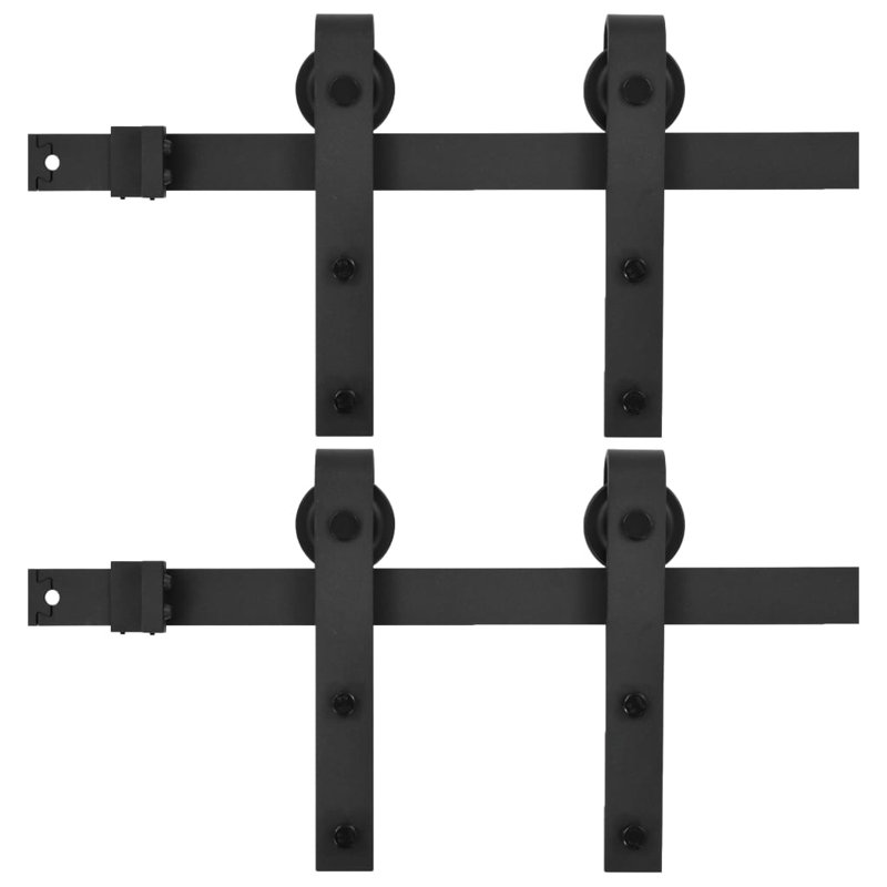 Allicia Sliding Double Door Barn Door Hardware Kit