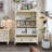 White Solid + Manufactured Wood+Glass Display Cases