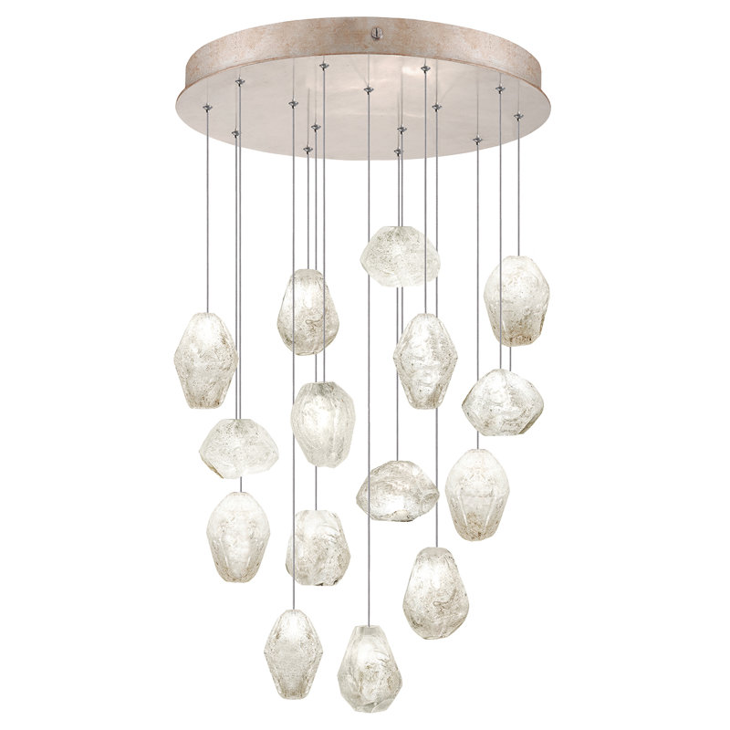 Natural Inspirations 22 - Light Pendant, 22 Lights, Gold, Clear Quartz