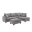 Canapé modulaire en tissu 107 po Corduroy