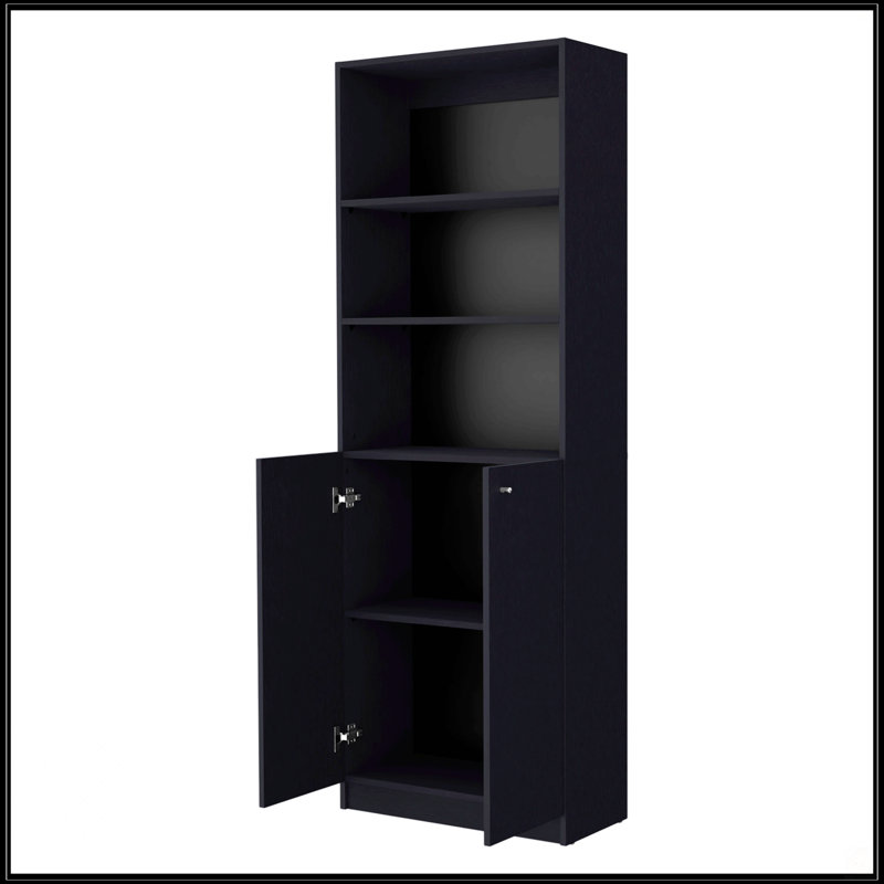 2-Door Bookcase, Black
