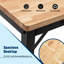 Établi robuste Garage 48 po, ajustable, fiable, bois d'hévéa, roues en métal, capacité de 2000 lb, établi ergonomique utile de 48 po, base, plateau de table en bois, référence