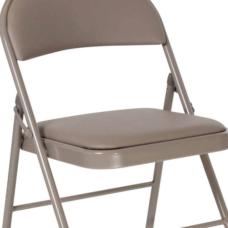 Chaise pliante en vinyle, Gris