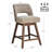 Bisto  Modern Faux Leather Swivel Bar Stool with Cutout Backrest-466326318-466326313