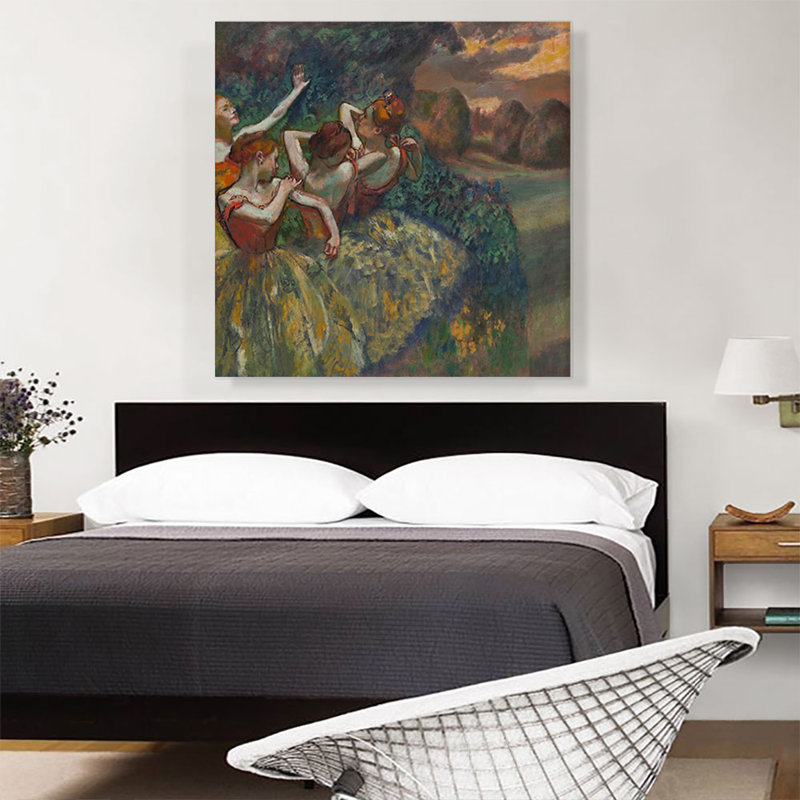«Four Dancers 1899» par Edgar Degas - peinture sur toile tendue, H 36 po x l 36 po x P 1,5 po
