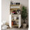 Armoire polyvalente de 61 po de hauteur avec tablettes et pieds en bois