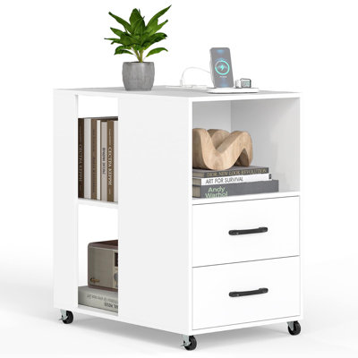 60cm W Manufactured Wood Bedside Table