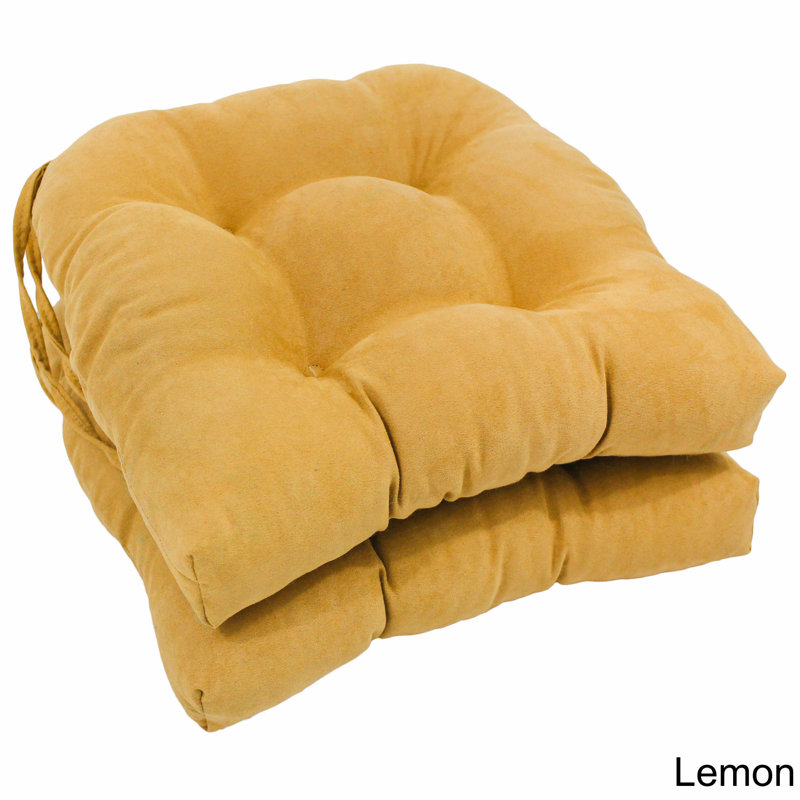 Outdoor 3.5'' Dining Chair Seat Cushion, Lemon