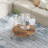 Round Glass Coffee Table with Storage Shelf for Living Room-580393904