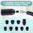 3-Function Pull Down Kitchen Faucet Spray Head Replacement with 9-Adapter Kit-100030890