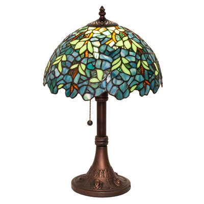 17" High Nightfall Wisteria Table Lamp