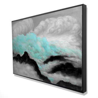 "Gris et nuages bleus" sur toile