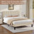 Queen Bed Frame Set Of 2, 2 Pack Upholstered Platform Bed Frame With Adjustable Headboard, Modern Bedroom Bed Set For Apartment, Airbnb, Rental, Guest Room, Home Staging-124945373