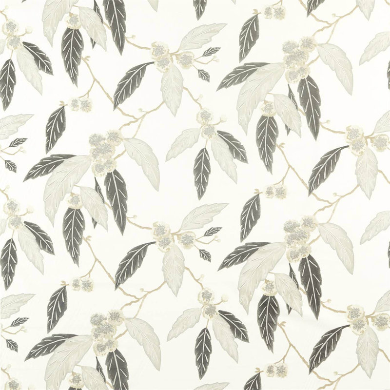 Coppice Fabric, Platinum/Ebony