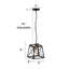 Luminaire suspendu industriel noir 1 lumière Edison