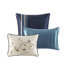 Édredon 7 pièces bleu marine - Grand motif brodé flamme flamme-124957695