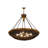 10 - Light Steel Dimmable Urn / Bowl Chandelier