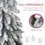 Grand haut sapin de Noël artificiel avec des branches floquées par la neige, lumières chaudes blanches ou colorées, forme Downswept-1575986140