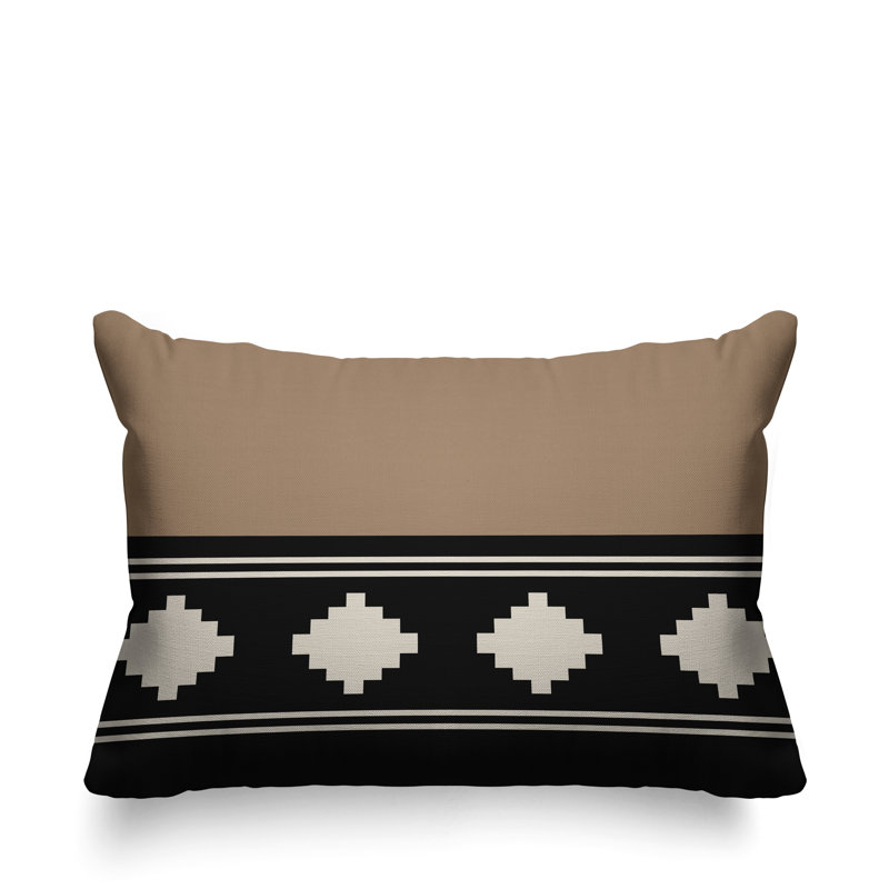 Coussin intérieur / extérieur Ector Southwestern, Beige