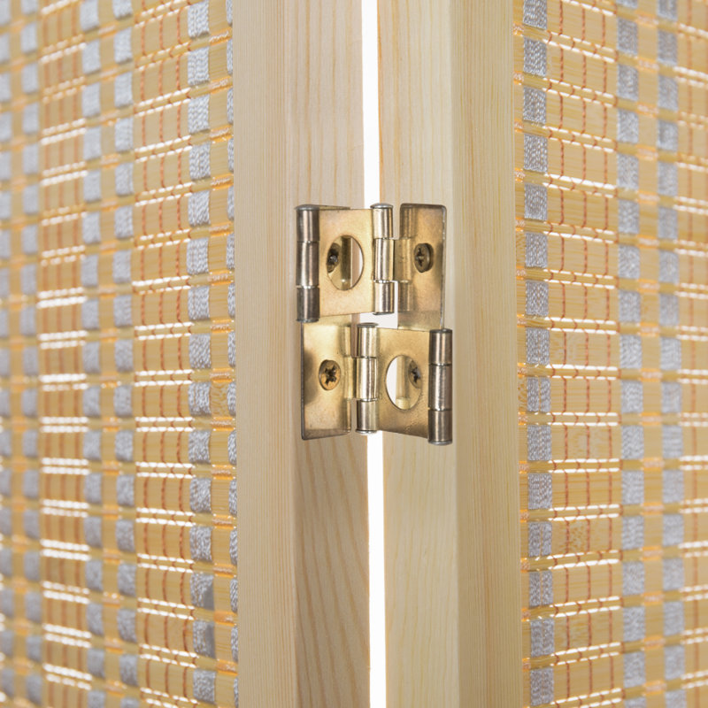 Cloison pliante en bambou / rotin Giles, 6, H 70,9 po x l 118,1 po x P 0,7 po