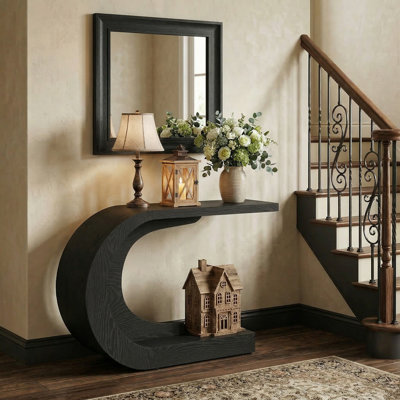 43.3" Console Table, Wooden Entryway Hallway Table