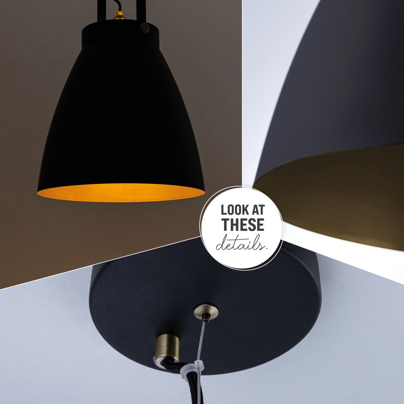 Iliana 1 - Light Single Pendant, Black/Bronze