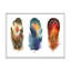 Ensemble de plumes colorées Boho - Impression sur toile-59760413-59760416