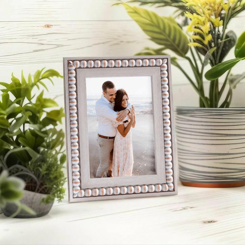 Beaded Wood Photo Frame