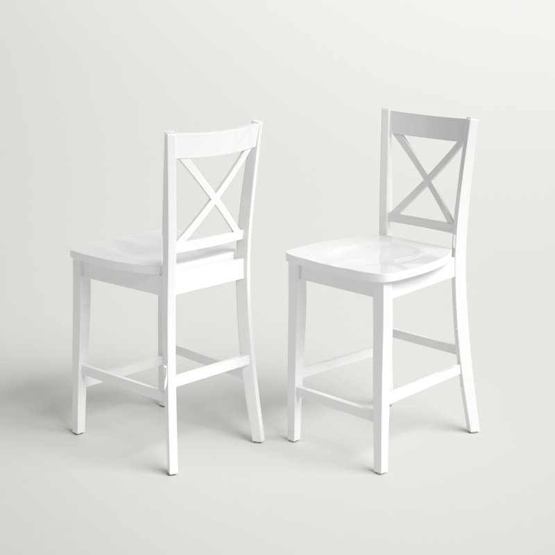 Tabouret de comptoir 24 po Brinson, Blanc