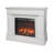 44" Electric Fireplace with Mantel for Living Room or Bedroom,23" Fireplace Insert Heater, Realistic Log and Flame Effect, Remote Control, Timer