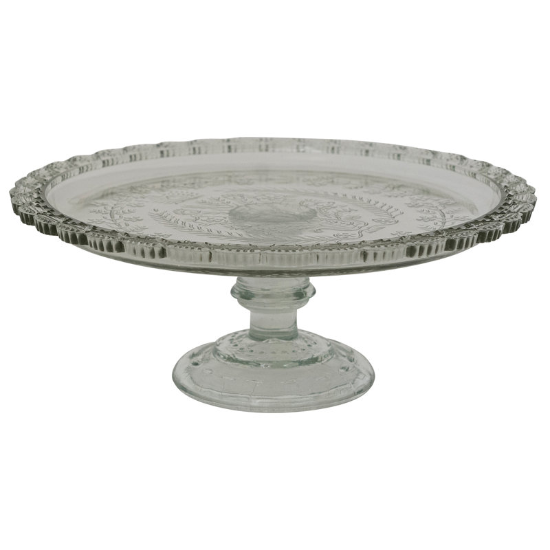 Piédestal rond en verre pressé