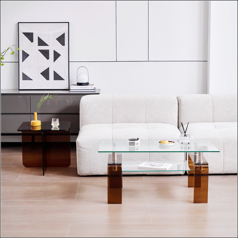 Table basse en verre trempé