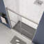 Porte de douche à dérivation, porte coulissante, avec verre trempé de 1/4 po-114719562