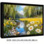 Cerf noir et art floral, impression de paysage impressionniste-120410095