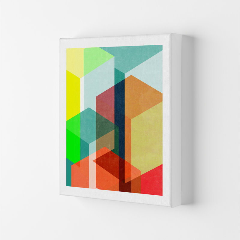 Bright Colourful Abstract B - Print, No Frame, 84cm H x 59cm W x 1cm D