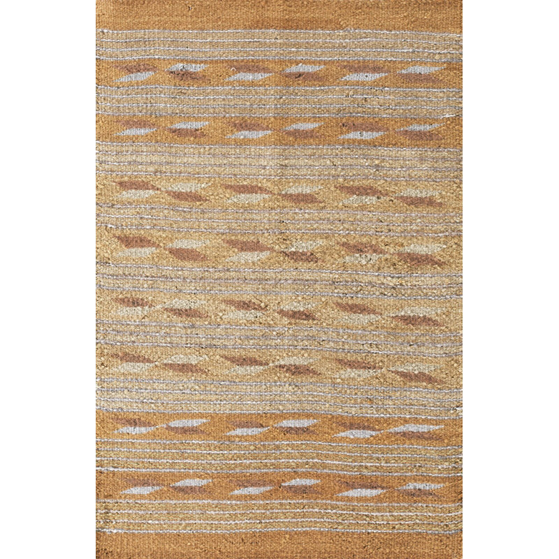 Warm Casual Antique Navajo Native American Flat Weave Rug