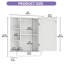 Armoire à pharmacie à miroir murale l 26 po x H 24 po Arignote-695571334