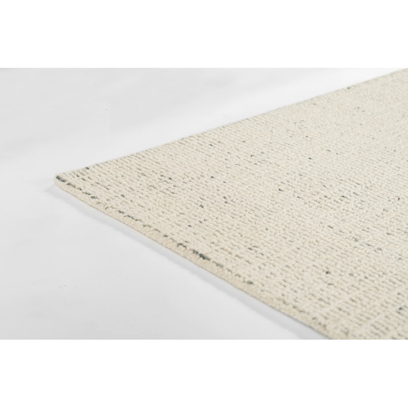 Thomas Hand Tufted Wool Abstract Area Rug in Ivory/Grey, Runner 2'3" x 8'