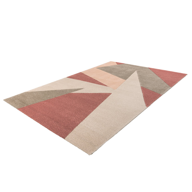 Rectangular Abstract Pink Area Rug, Rechteckig 120 x 170 cm